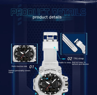 Reloj Despertador Multifuncional con Luz Verde y Sensor Fotoeléctrico - Resistente al Agua y Golpes - Image 58