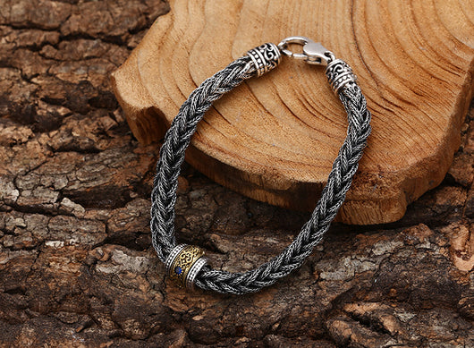 Pulsera de Plata 925 Tejida a Mano Estilo Retro - Image 13
