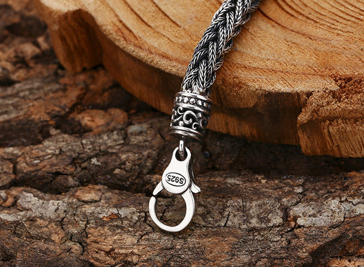 Pulsera de Plata 925 Tejida a Mano Estilo Retro - Image 16