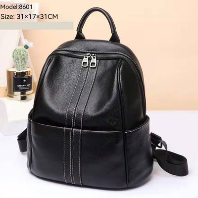 Mochila de Viaje en Cuero Genuino de Gran Capacidad - Versátil y Duradera - Image 12