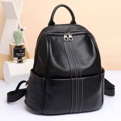 Mochila de Viaje en Cuero Genuino de Gran Capacidad - Versátil y Duradera - Image 16