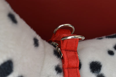 Arnés para Perro Rojo de Franela con Hebilla Dorada - Image 16