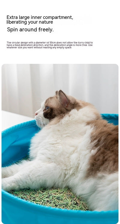 Arenero Portátil Plegable para Gatos - Diseño Semi-cerrado - Image 27