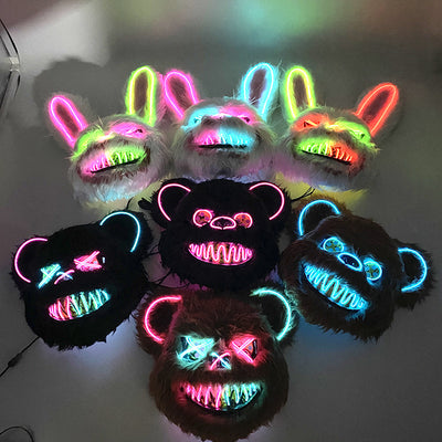 Máscara Luminosa de Oso Sangriento EL para Festivales de Música y DJ - Image 15