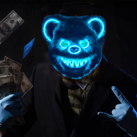 Máscara Luminosa de Oso Sangriento EL para Festivales de Música y DJ - Image 18