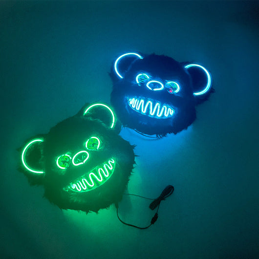 Máscara Luminosa de Oso Sangriento EL para Festivales de Música y DJ - Image 19