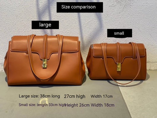 Bolso Tote de Cuero Genuino de Gran Capacidad - Image 9
