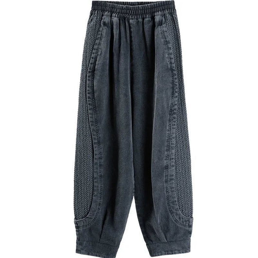 Jeans Sueltos de Cintura Alta Elástica para Mujer - Image 13