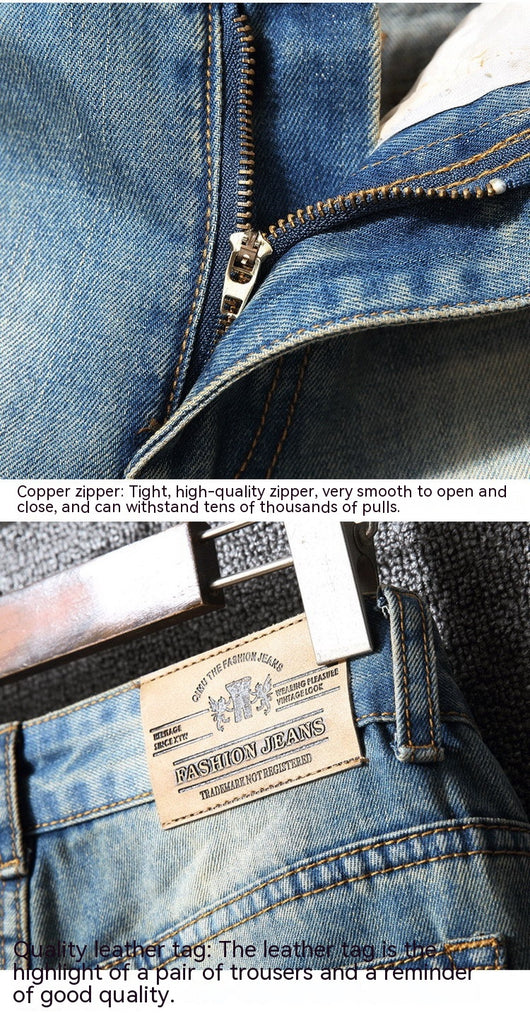 Jeans Rotos Estilo Hong Kong Corte Holgado Casual Americano - Image 7