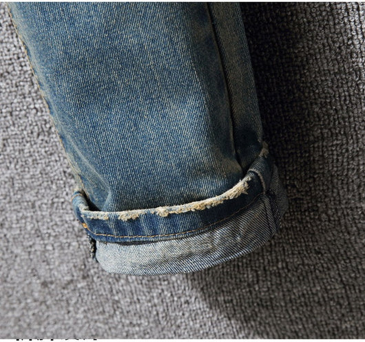 Jeans Rotos Estilo Hong Kong Corte Holgado Casual Americano - Image 12