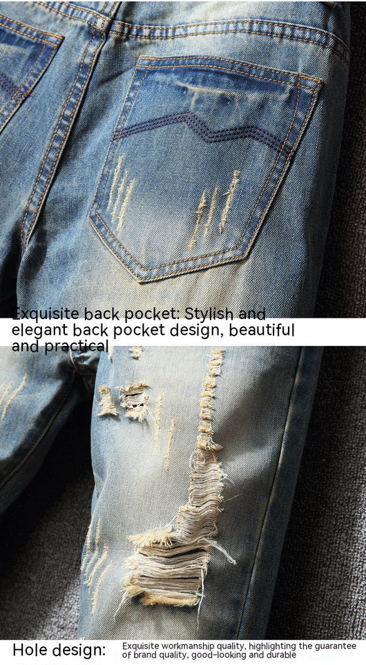 Jeans Rotos Estilo Hong Kong Corte Holgado Casual Americano - Image 15