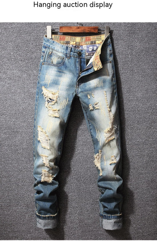 Jeans Rotos Estilo Hong Kong Corte Holgado Casual Americano - Image 17