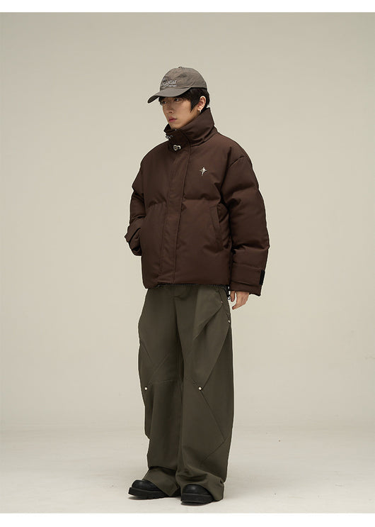 Chaqueta Acolchada de Algodón Estilo Retro Americano para Hombre - Image 23