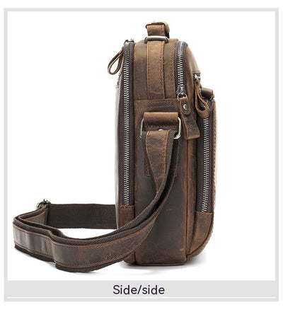Bolso Mensajero de Cuero Retro con Gran Capacidad - Image 13