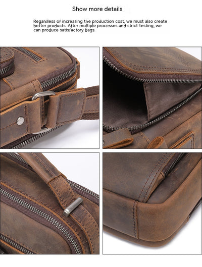 Bolso Mensajero de Cuero Retro con Gran Capacidad - Image 28