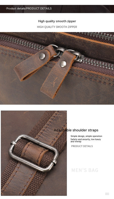 Bolso Mensajero de Cuero Retro con Gran Capacidad - Image 29