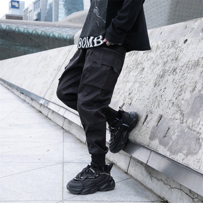 Pantalones Overol Hombre Otoño Sueltos Multibolsillos Ajuste Tobillo - Image 10