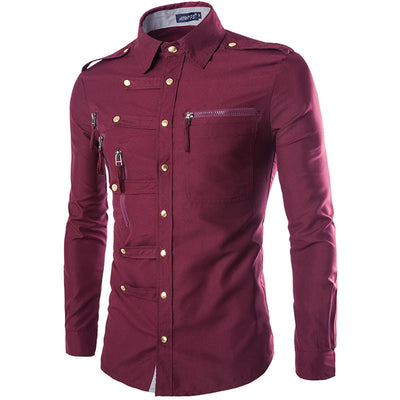 Camisa Slim Fit de Algodón para Hombre - Diseño Elegante Manga Larga - Image 8