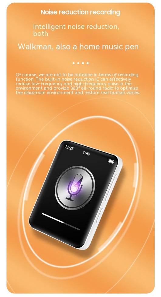 Reproductor MP3 Táctil Bluetooth Portátil con Pantalla Completa para Estudiantes - Image 8