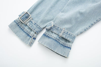 Chaqueta Denim Estilo Francés Ajustada con Cinturón - Image 16