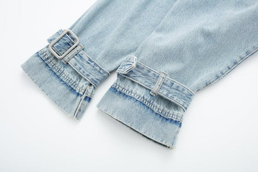 Chaqueta Denim Estilo Francés Ajustada con Cinturón - Image 16