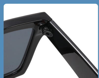 Champagne translucent rectangular sunglasses with brown lenses, featuring a simple fashion design. - Image 22