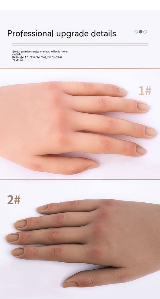 Mano de Práctica de Silicona para Manicura - Modelo Profesional - Image 32