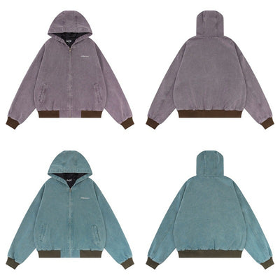 Chaqueta Retro con Capucha Desgastada y Lavada - Image 20