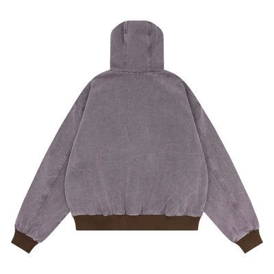 Chaqueta Retro con Capucha Desgastada y Lavada - Image 22