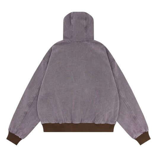 Chaqueta Retro con Capucha Desgastada y Lavada - Image 22