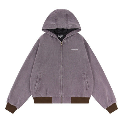 Chaqueta Retro con Capucha Desgastada y Lavada - Image 23