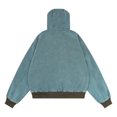 Chaqueta Retro con Capucha Desgastada y Lavada - Image 24