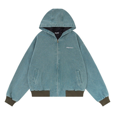 Chaqueta Retro con Capucha Desgastada y Lavada - Image 25