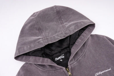 Chaqueta Retro con Capucha Desgastada y Lavada - Image 29