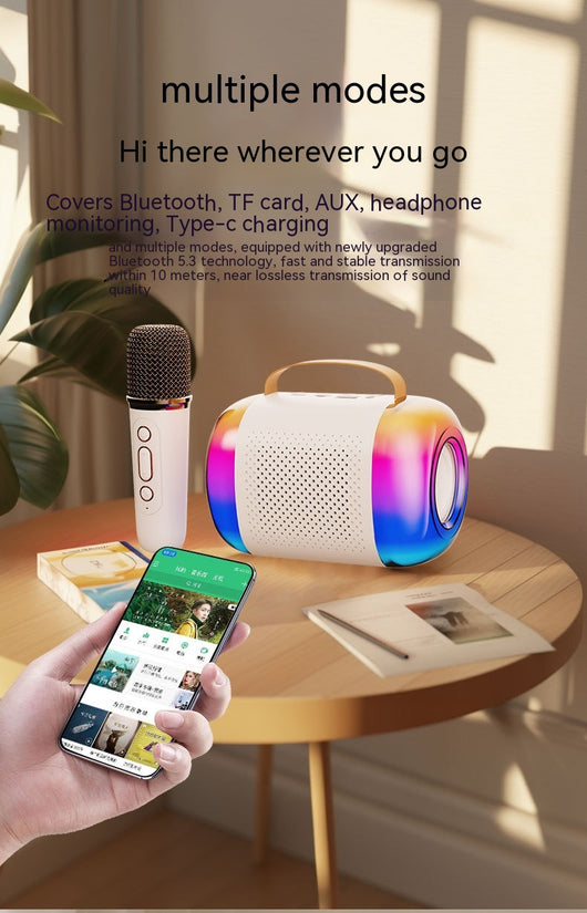 Parlante Karaoke Portátil con Micrófono Integrado y Bluetooth - Image 36