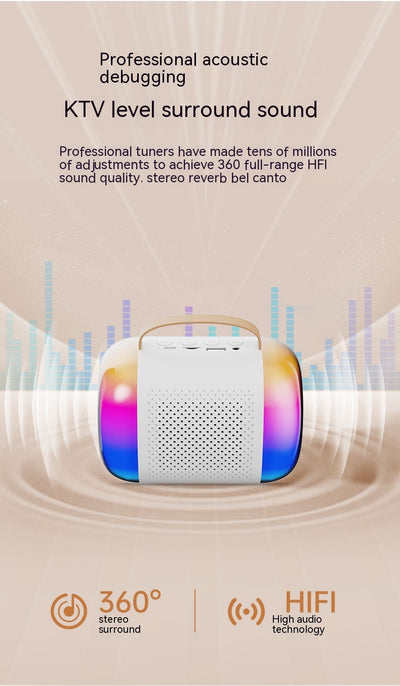 Parlante Karaoke Portátil con Micrófono Integrado y Bluetooth - Image 37