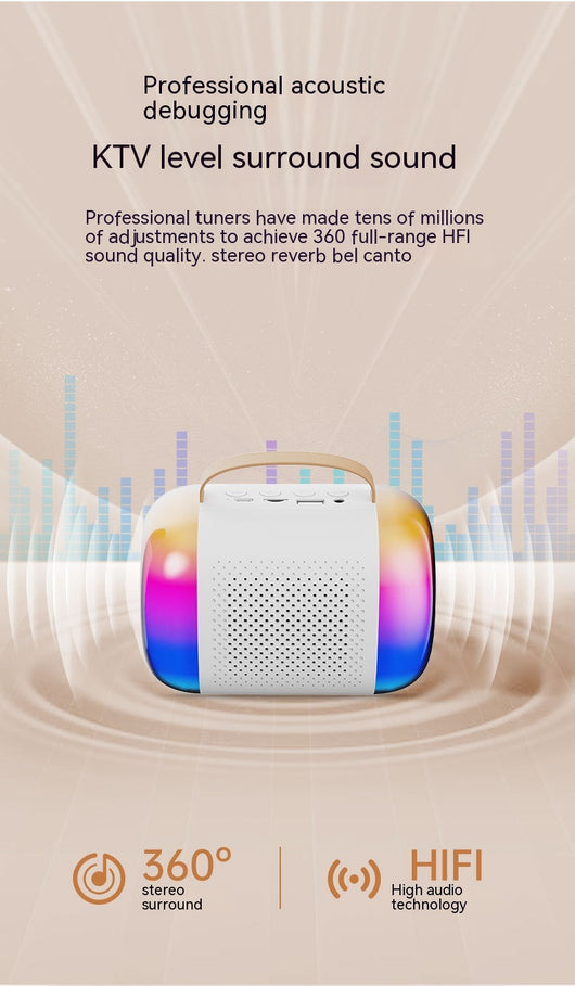Parlante Karaoke Portátil con Micrófono Integrado y Bluetooth - Image 37