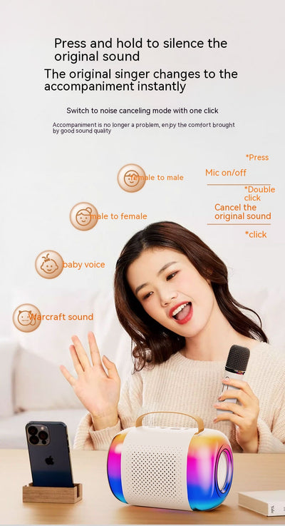 Parlante Karaoke Portátil con Micrófono Integrado y Bluetooth - Image 39