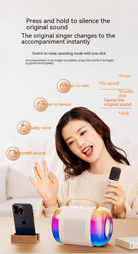Parlante Karaoke Portátil con Micrófono Integrado y Bluetooth - Image 39