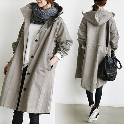 Chaqueta Cortavientos Mujer Casual Suelta con Capucha y Bolsillos - Impermeable y Secado Rápido - Image 16
