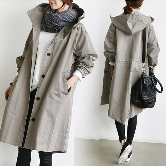 Chaqueta Cortavientos Mujer Casual Suelta con Capucha y Bolsillos - Impermeable y Secado Rápido - Image 16