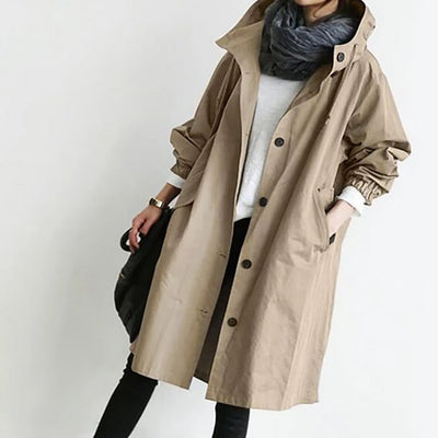 Chaqueta Cortavientos Mujer Casual Suelta con Capucha y Bolsillos - Impermeable y Secado Rápido - Image 18