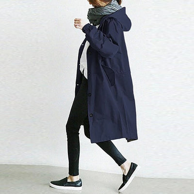 Chaqueta Cortavientos Mujer Casual Suelta con Capucha y Bolsillos - Impermeable y Secado Rápido - Image 19