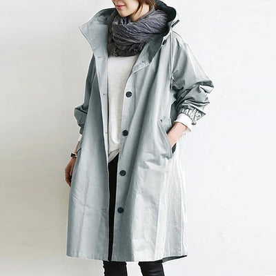 Chaqueta Cortavientos Mujer Casual Suelta con Capucha y Bolsillos - Impermeable y Secado Rápido - Image 20
