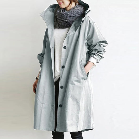 Chaqueta Cortavientos Mujer Casual Suelta con Capucha y Bolsillos - Impermeable y Secado Rápido - Image 20