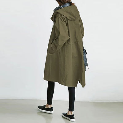 Chaqueta Cortavientos Mujer Casual Suelta con Capucha y Bolsillos - Impermeable y Secado Rápido - Image 21