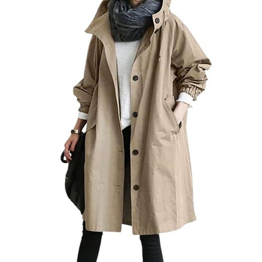 Chaqueta Cortavientos Mujer Casual Suelta con Capucha y Bolsillos - Impermeable y Secado Rápido - Image 22