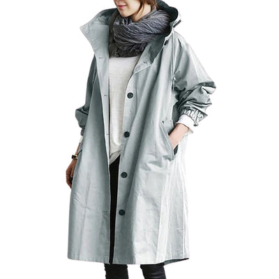 Chaqueta Cortavientos Mujer Casual Suelta con Capucha y Bolsillos - Impermeable y Secado Rápido - Image 23
