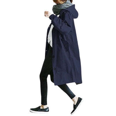 Chaqueta Cortavientos Mujer Casual Suelta con Capucha y Bolsillos - Impermeable y Secado Rápido - Image 24