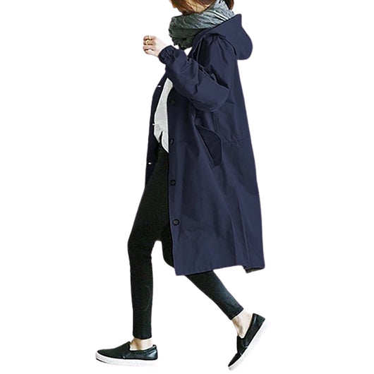 Chaqueta Cortavientos Mujer Casual Suelta con Capucha y Bolsillos - Impermeable y Secado Rápido - Image 24